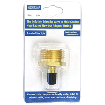Vibrant Yard Co. Lead-Free Brass Schrader Valve Adapter