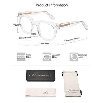 AMOMOMA 2 PACK Retro Oversized Blue Light Blocking Reading Glasses for Women Men,Big Square Computer Womens Readers AM6056 C2+C4 1.0