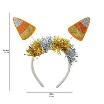 LUX ACCESSORIES Halloween Festive Candy Corn Boppers Fashion Headband