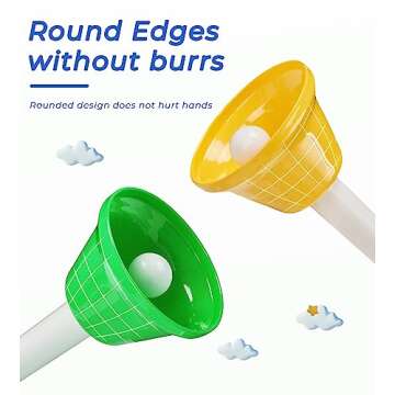 Vangoa 8 Note Colorful Hand Bells Set for Kids Teaching