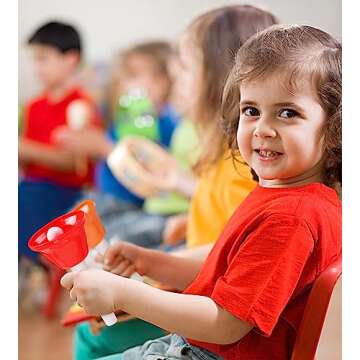 Vangoa 8 Note Colorful Hand Bells Set for Kids Teaching