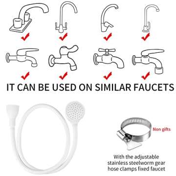Lamoutor Pet Faucet Sprayer for Home Use 22" Hose