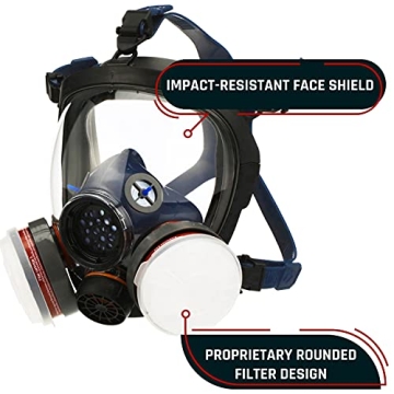 PD-100 Full Face Organic Vapor Respirator with Eye Protection