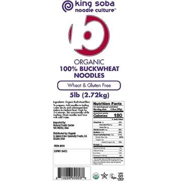 100% Buckwheat Pasta Noodles 5 LB PACK- Organic & Gluten-Free