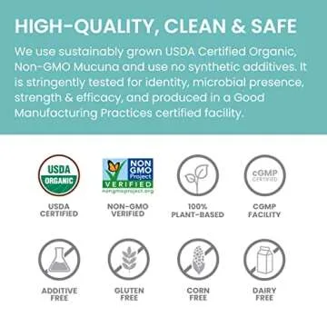 Himalaya Organic Mucuna/Pruriens Herbal Supplement, Supports Relaxation, Tension Relief, Brain Function, Non-GMO, USDA Organic, Vegan, Gluten Free, 600 mg, 60 Plant-Caplets, 60 Day Supply