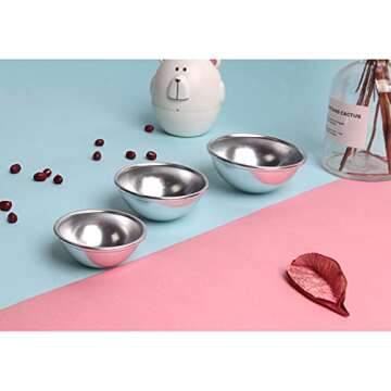 Bloss Bath Bomb Molds 1.8 Inches 4 Set, Bath Bomb Mold DIY, Metal Bath Bomb Press, Bath Bomb Making Kit for Gifts & Crafting Your Own Fizzles.