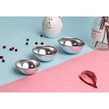 Bloss Bath Bomb Molds 1.8 Inches 4 Set, Bath Bomb Mold DIY, Metal Bath Bomb Press, Bath Bomb Making Kit for Gifts & Crafting Your Own Fizzles.
