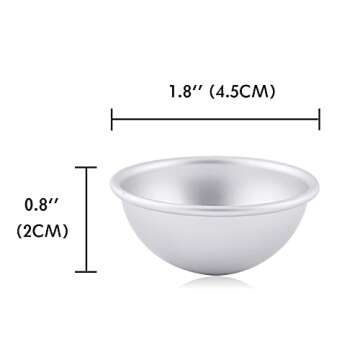 Bloss Bath Bomb Molds 1.8 Inches 4 Set, Bath Bomb Mold DIY, Metal Bath Bomb Press, Bath Bomb Making Kit for Gifts & Crafting Your Own Fizzles.