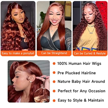 Reddish Brown Lace Front Wig for Stunning Styles