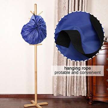 Everfunny Children's Play Mat and Toys Storage Bag - 60 inch Kids Playbag Toys Organizer Quick Pouch. Great for Storing Medium and Large Size Toy, Portable, Sturdy-Blue