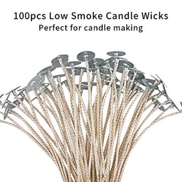 EUPNHY CD 8 Candle Wicks, 100pcs for Easy Candle Making