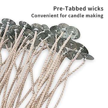 EUPNHY CD 8 Candle Wicks, 100pcs for Easy Candle Making