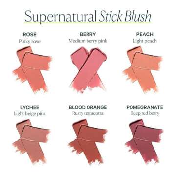 Well People Supernatural Stick Multi-Use Blush, Creamy, Hydrating Blush Stick For A Pop Of Color, Multi-use, Vegan & Cruelty-free, Blood Orange