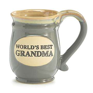 World's Best Grandma Coffee Cup - Vintage Gray 14 oz Tea Mug
