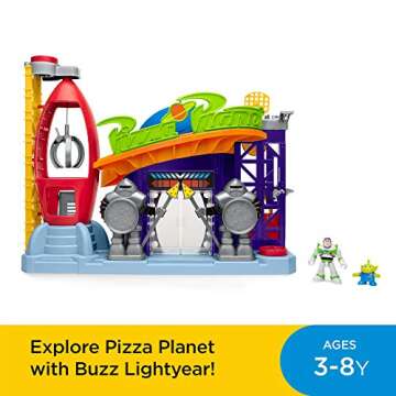 Fisher-Price Imaginext Preschool Toy Disney Pixar Toy Story Pizza Planet Playset & Buzz Lightyear Fi...
