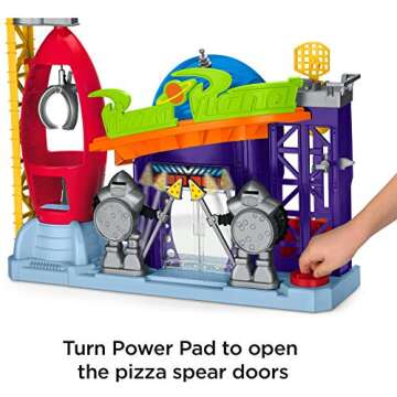 Fisher-Price Imaginext Preschool Toy Disney Pixar Toy Story Pizza Planet Playset & Buzz Lightyear Figure for Pretend Play Kids Ages 3+ Years