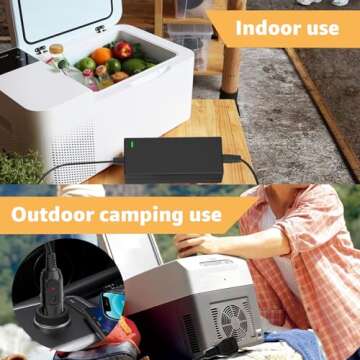 Norward Power Cord Compatible with Alpicool, Bodega, Euhomy, BougeRV, ARB, ICECO, Setpower, JoyTutus, Cooler Power Cord for Most AC/DC Adapter ﻿