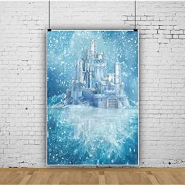 Ice Castle Backdrop for Photography Kids Birthday Parties