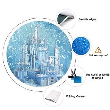 Ice Castle Backdrop for Photography Kids Birthday Parties