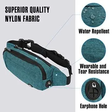 Stylish WATERFLY Fanny Pack - Adjustable & Water-Resistant Waistsack