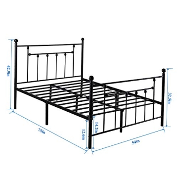 Stylish Premium Full Size Bed Frame with Vintage Design