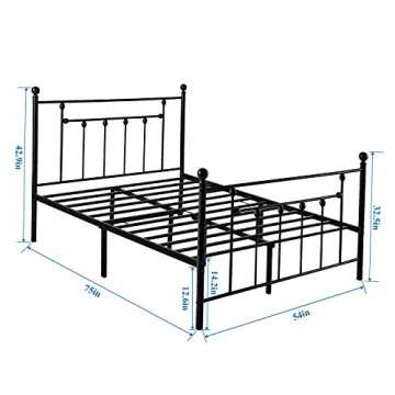 Stylish Premium Full Size Bed Frame with Vintage Design