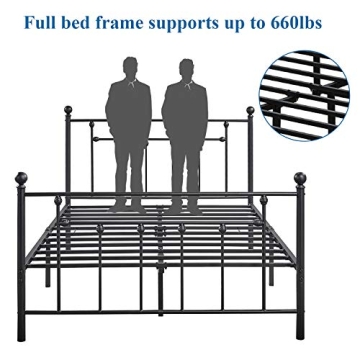 Stylish Premium Full Size Bed Frame with Vintage Design