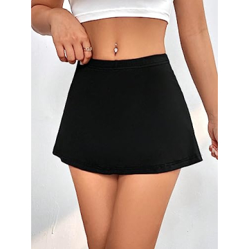 MakeMeChic Y2K Mini Skirt with Shorts for Women