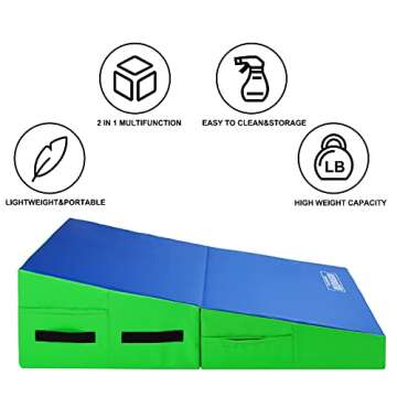 Incline Gymnastics Mat Wedge for Kids and Adults