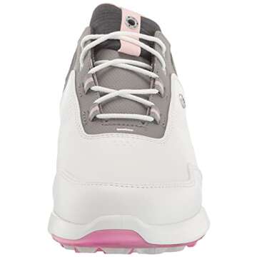 FootJoy Women's Stratos Previous Season Style Golf Shoe, White/Black/Pink, 8 Wide