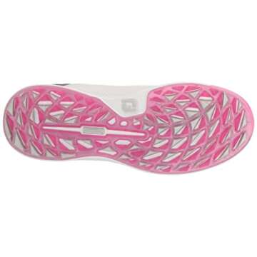 FootJoy Women's Stratos Previous Season Style Golf Shoe, White/Black/Pink, 8 Wide