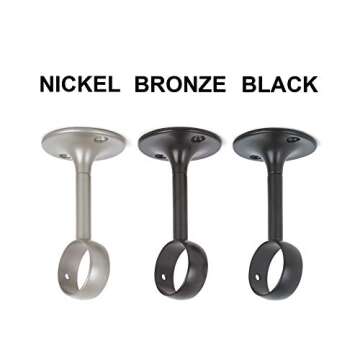 Amazon Basics Curtain Rod Mount Brackets - Stylish Durable Design