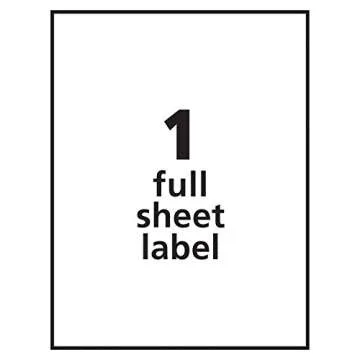 Avery Full Sheet Printable Shipping Labels, 8.5" x 11", White, 25 Blank Mailing Labels (8165)