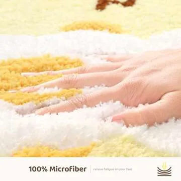 Molesun Cute Bath Mats Toast, Soft and Absorbent Microfiber Bath Rugs, Non-Slip Shaggy Shower Carpet, Machine Wash Dry, Soft Shower Rugs for Bathroom Floor, Tub and Shower, 20 x 31, Cat