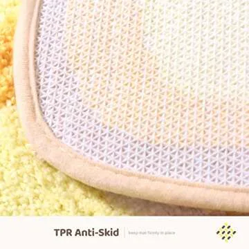 Molesun Cute Bath Mats Toast, Soft and Absorbent Microfiber Bath Rugs, Non-Slip Shaggy Shower Carpet, Machine Wash Dry, Soft Shower Rugs for Bathroom Floor, Tub and Shower, 20 x 31, Cat