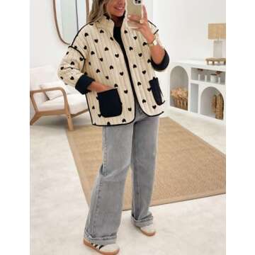 Omoone Women's Cropped Quilted Jacket Floral Printed LightWeight Padded Puffer Cardigan Coat Outwear...