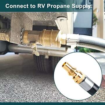 GASPRO 12ft RV Propane Hose for Grills & Griddles