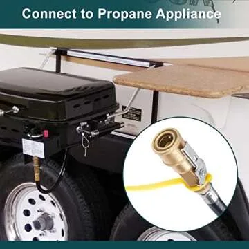 GASPRO 12ft RV Propane Hose for Grills & Griddles