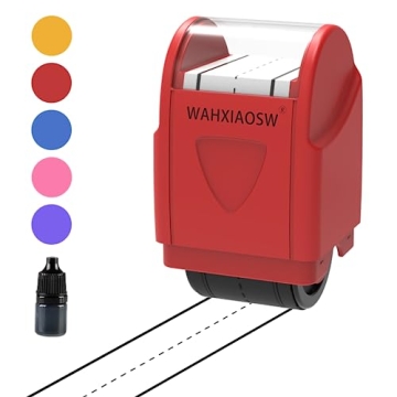 Handwriting Lines Stamp Roller Self-Inking Line Rolling Stamps Handwriting Practice Tool for Teacher...