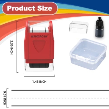 Self-Inking Handwriting Lines Stamp for Kids Teachers