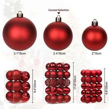 30PCS Shatterproof Christmas Ball Ornaments for Your Tree
