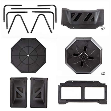 MaxWorks 80699 Compost Bin Tumbler 42 Gallon Dual Chamber