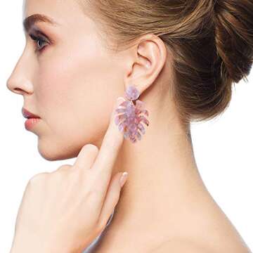 Duufin 20 Pairs Stylish Acrylic Earrings for Women