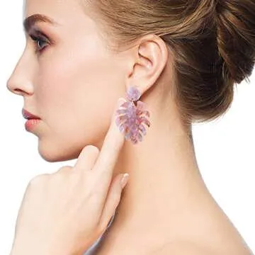 Duufin 20 Pairs Stylish Acrylic Earrings for Women