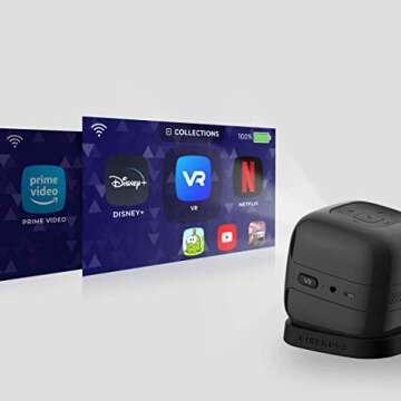 CINEMOOD 360 - Smart wi-fi cube projector with streaming services, 360° videos, games, kids enterta...
