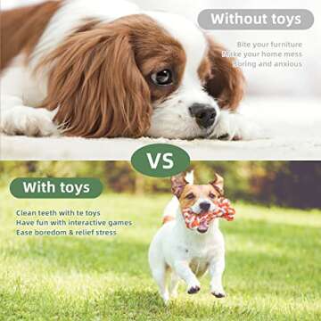 JMZDS&JL 30 Pack Dog Toys, Plush Teething Toys for Puppy, Interactive Squeaky Rope Toys for Small Dogs, Pet Essentials Gift Set