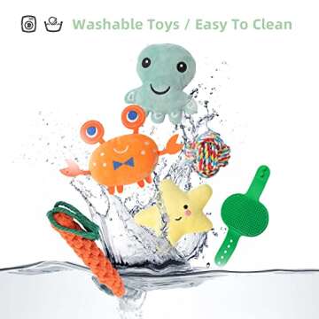 JMZDS&JL 30 Pack Dog Toys, Plush Teething Toys for Puppy, Interactive Squeaky Rope Toys for Small Dogs, Pet Essentials Gift Set