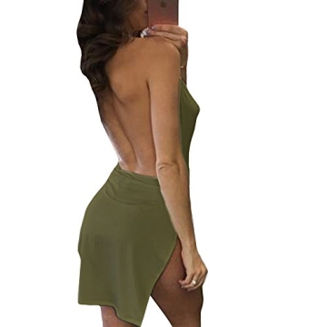 VANCOL Deep V-Neck Mini Dress for Women