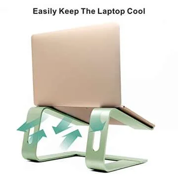 Ergonomic Aluminum Laptop Stand - Portable & Stylish