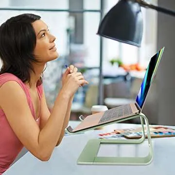 Ergonomic Aluminum Laptop Stand - Portable & Stylish